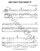 Any Way You Want It piano sheet music cover